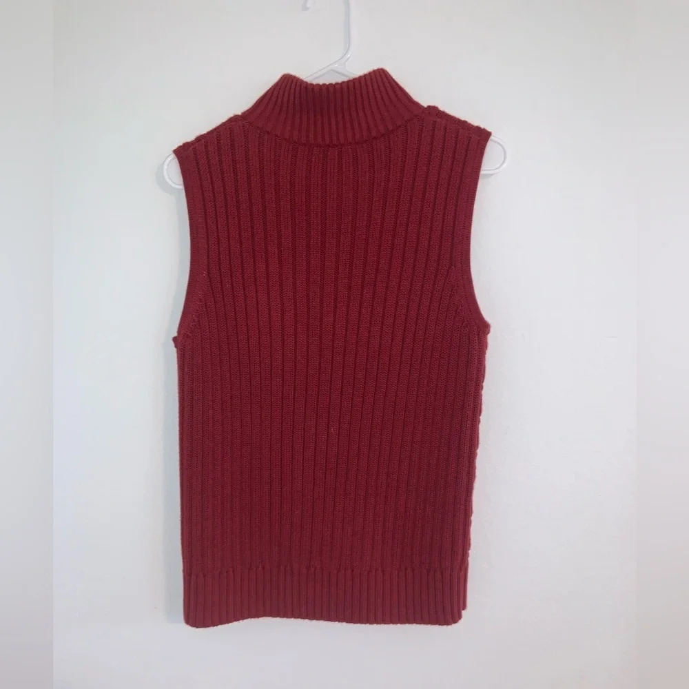 Vintage Pendleton Cable Knit Sweater Vest Zip Up